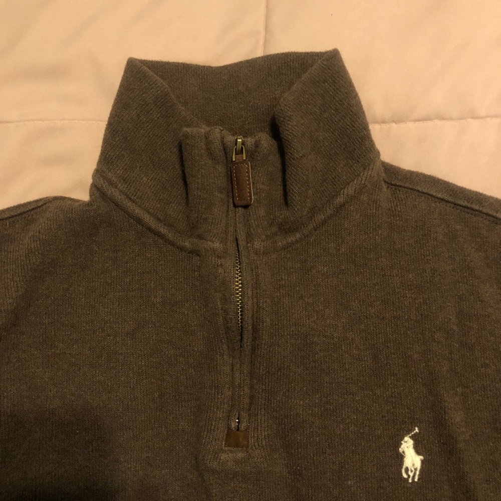 Brown Quarter Zip Up Pullover - image 4